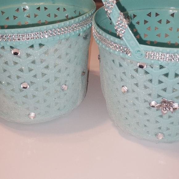 Tiffany blue flower girl buckets - Picture 2 of 2